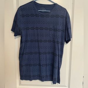 J crew men’s pattern t shirt blue large